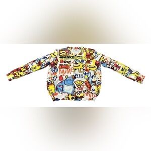 Disney Monsters Inc. Women’s Button Down Varsity Bomber Jacket Size Small